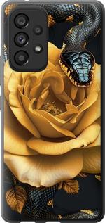 Чехол на Samsung Galaxy A53 A536E Black snake and golden rose