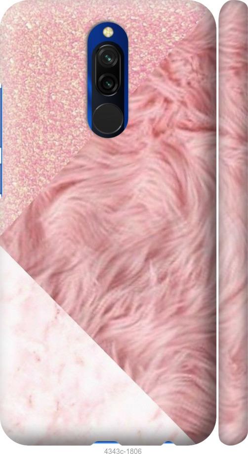 Чехол на Xiaomi Redmi 8 Розовые текстуры