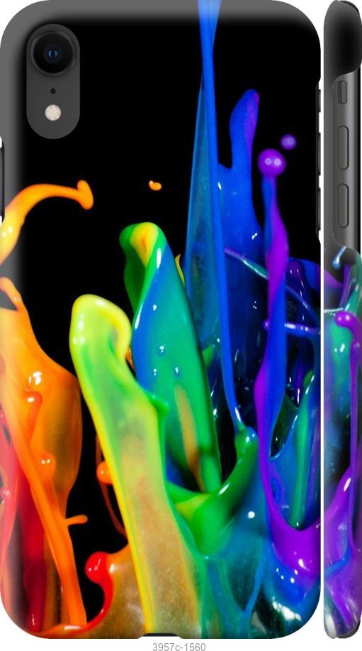Чехол на iPhone XR брызги краски