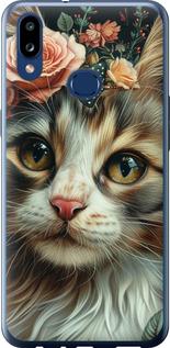 Чехол на Samsung Galaxy A10s A107F Cats and flowers