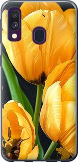 Чехол на Samsung Galaxy A40 2019 A405F Желтые тюльпаны