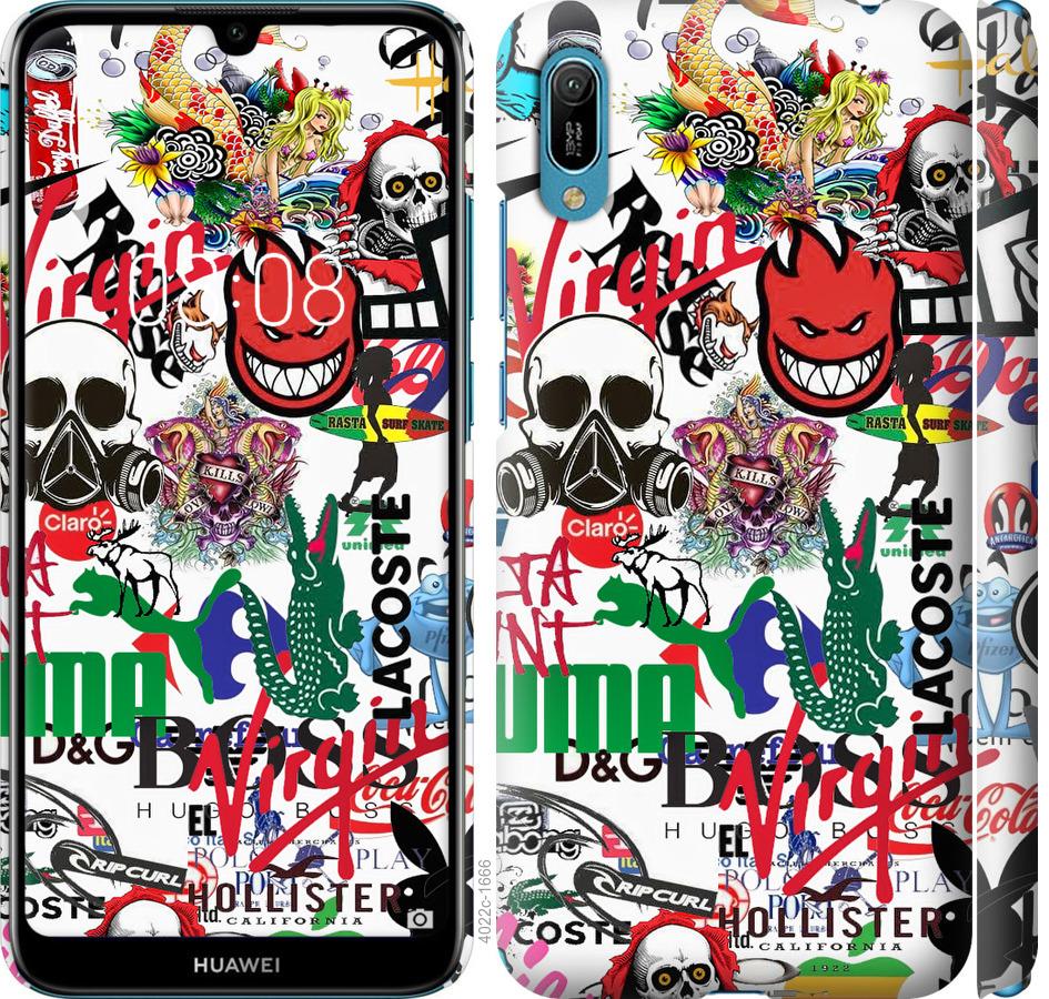 Чехол на Huawei Y6 2019 Many different logos