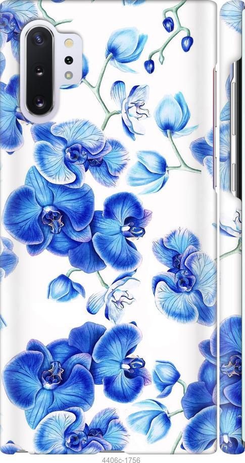 Чехол на Samsung Galaxy Note 10 Plus Голубые орхидеи