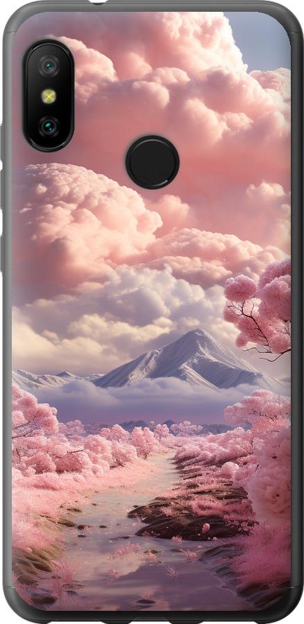 Чехол на Xiaomi Redmi 6 Pro Розовые облака