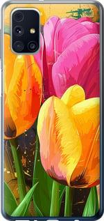 Чехол на Samsung Galaxy M31s M317F Нарисованные тюльпаны