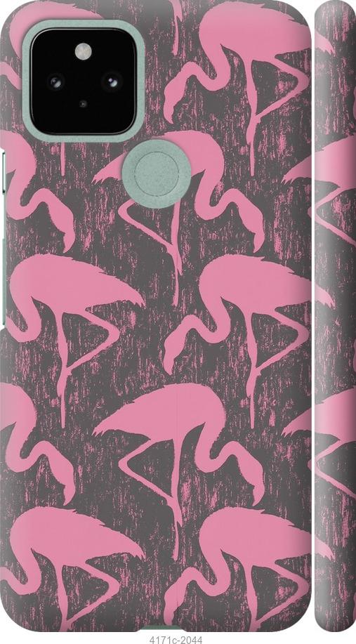 Чехол на Google Pixel 5 Vintage-Flamingos