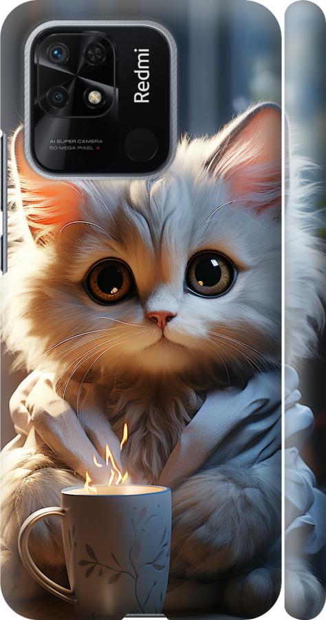 Чехол на Xiaomi Redmi 10C White cat