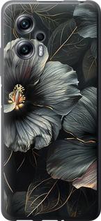 Чехол на Xiaomi Redmi Note 11T Pro Черные цветы
