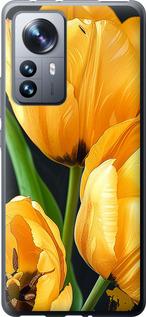 Чехол на Xiaomi 12 Pro Желтые тюльпаны