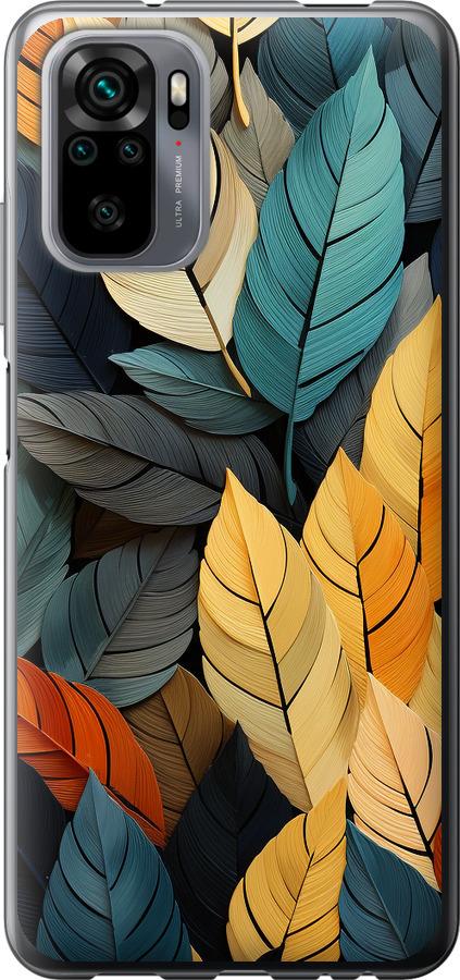 Чехол на Xiaomi Redmi Note 10 Кольорове листя