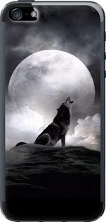 Чехол на iPhone SE Воющий волк