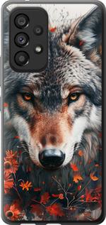 Чехол на Samsung Galaxy A53 A536E Wolf and flowers