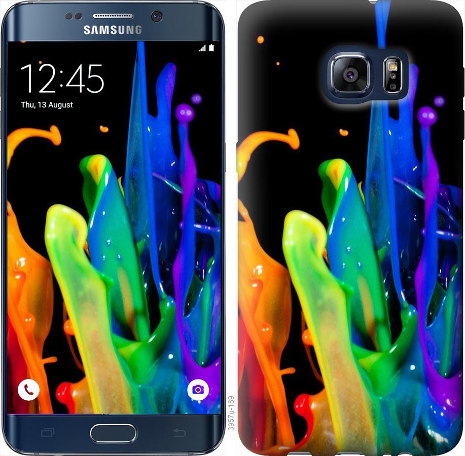 Чехол на Samsung Galaxy S6 Edge Plus G928 брызги краски