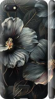 Чехол на Xiaomi Redmi 6A Черные цветы