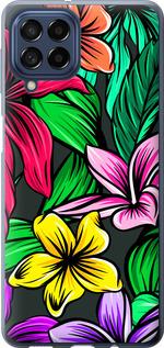 Чехол на Samsung Galaxy M53 M536B Тропические цветы 1
