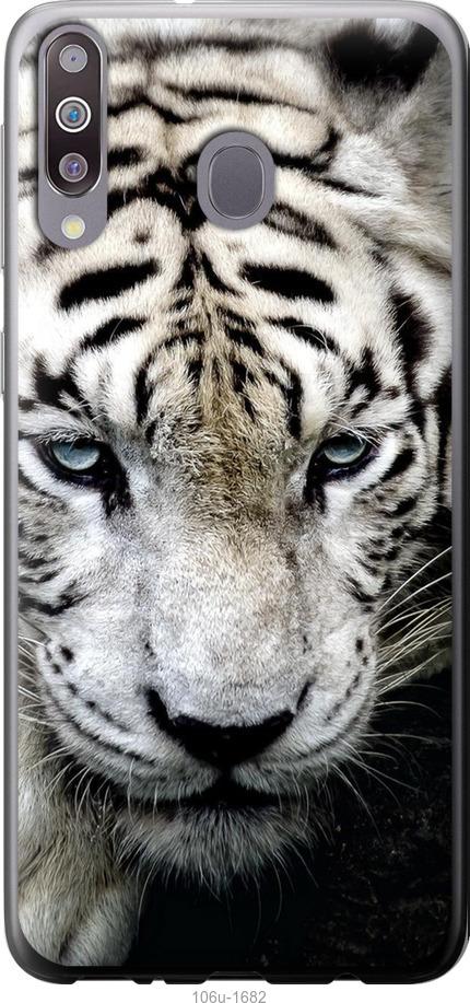 Чехол на Samsung Galaxy M30 Грустный белый тигр