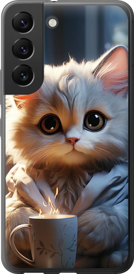 Чехол на Samsung Galaxy S22 White cat
