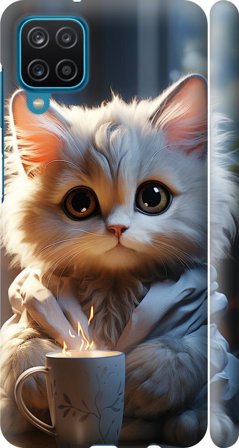 Чехол на Samsung Galaxy A12 A125F White cat
