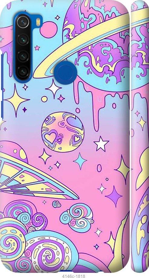 Чехол на Xiaomi Redmi Note 8T Розовая галактика