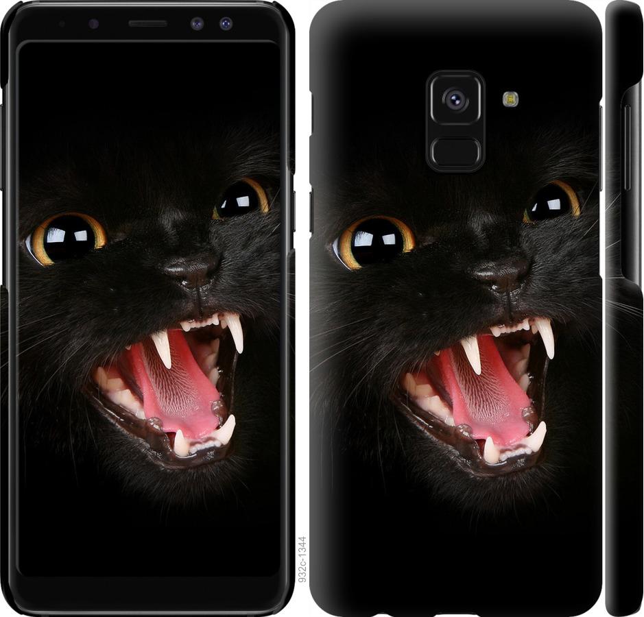Чехол на Samsung Galaxy A8 2018 A530F Чёрная кошка