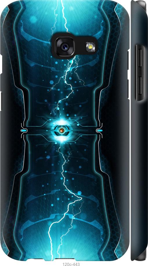 Чехол на Samsung Galaxy A3 (2017) Молнии в цилиндре