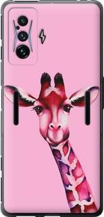Чехол на Xiaomi Poco F4 GT Розовая жирафа