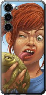 Чехол на Samsung Galaxy S23 Plus Рыжеволосая девочка с лягушкой