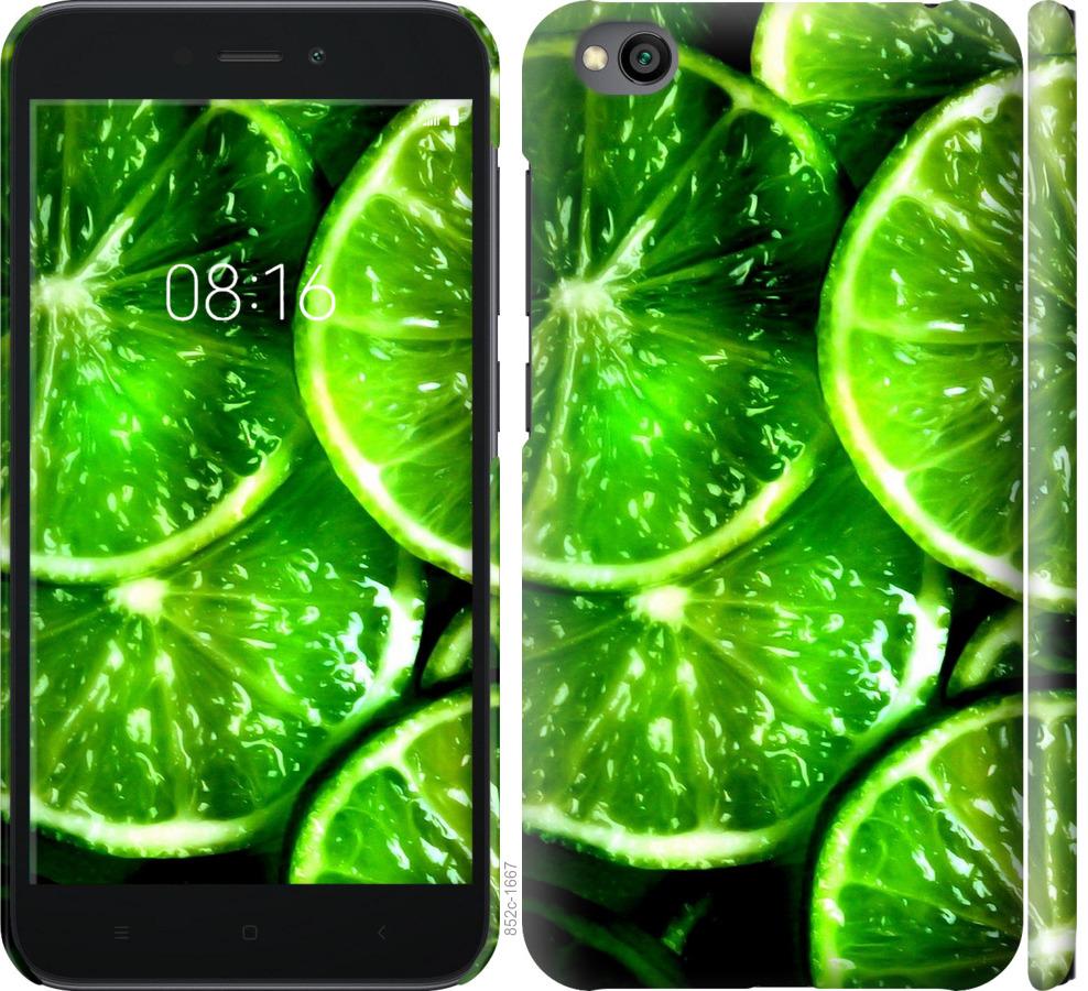 Чехол на Xiaomi Redmi Go Зелёные дольки лимона