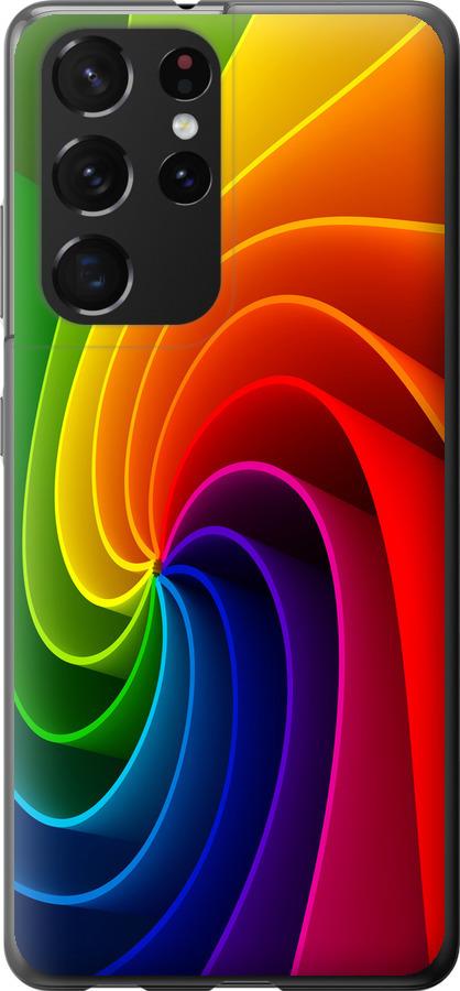 Чехол на Samsung Galaxy S21 Ultra (5G) Радужный вихрь