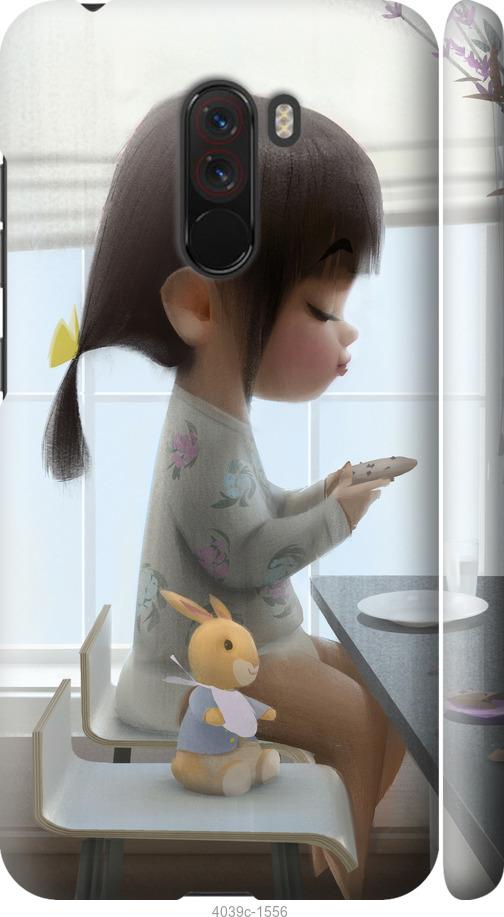 Чехол на Xiaomi Pocophone F1 Милая девочка с зайчиком