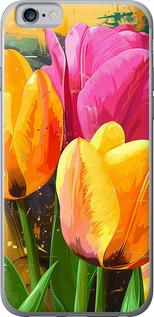 Чехол на iPhone 6s Нарисованные тюльпаны