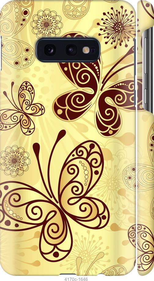 Чехол на Samsung Galaxy S10e Красивые бабочки