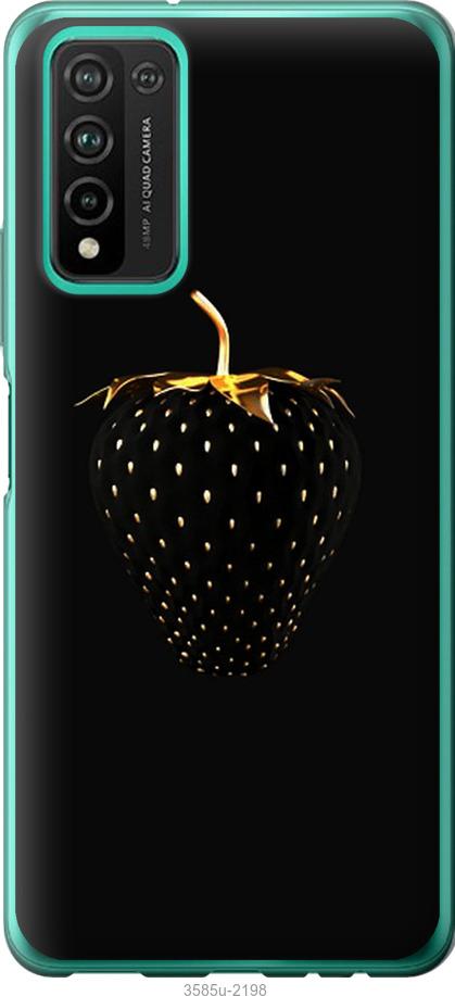 Чехол на Huawei Honor 10X Lite Черная клубника