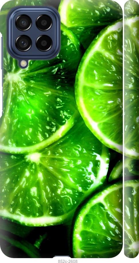 Чехол на Samsung Galaxy M53 M536B Зелёные дольки лимона