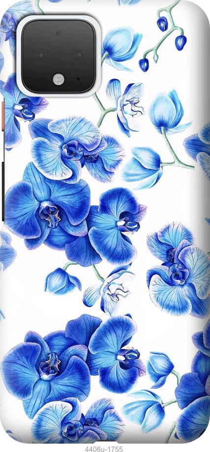 Чехол на Google Pixel 4 Голубые орхидеи