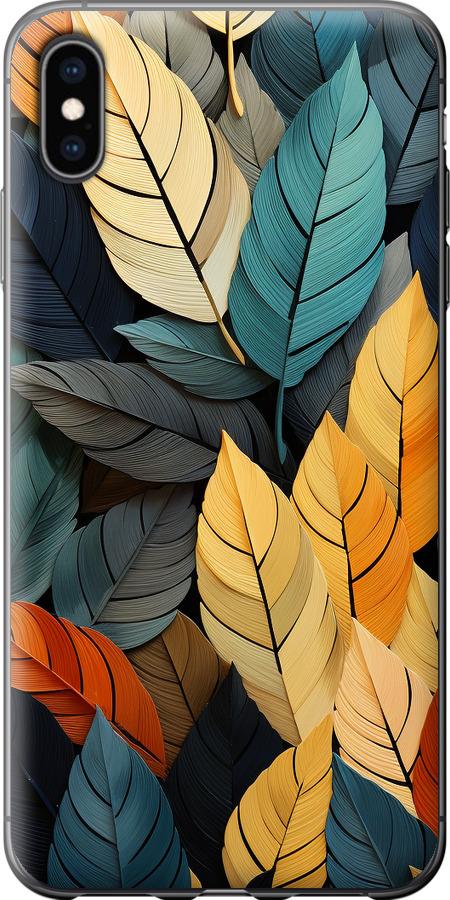Чехол на iPhone XS Max Кольорове листя