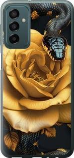 Чехол на Samsung Galaxy M23 M236B Black snake and golden rose