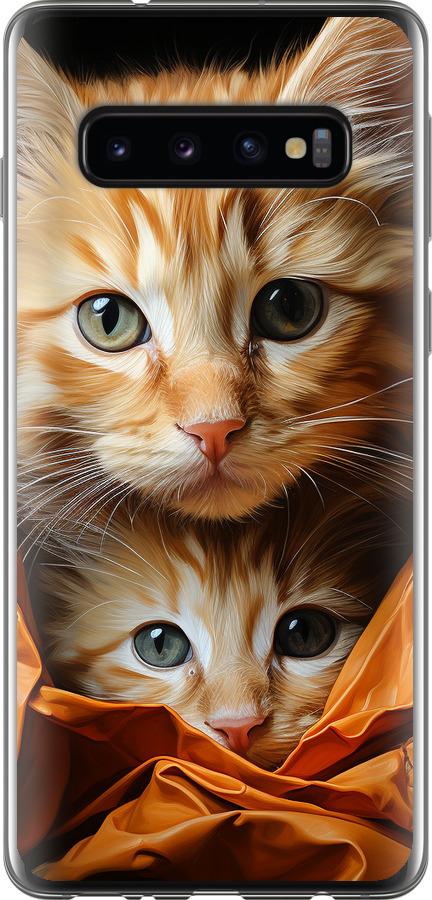 Чехол на Samsung Galaxy S10 Котики 2