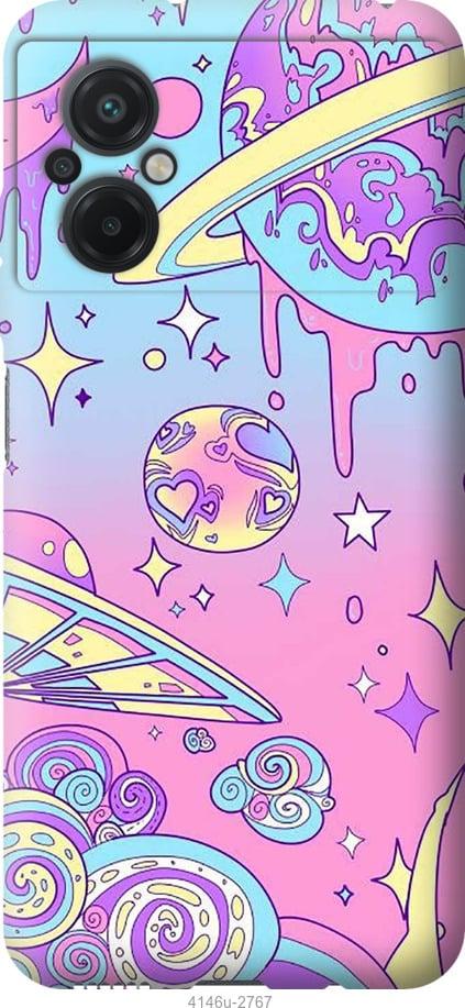 Чехол на Xiaomi Poco M5 Розовая галактика