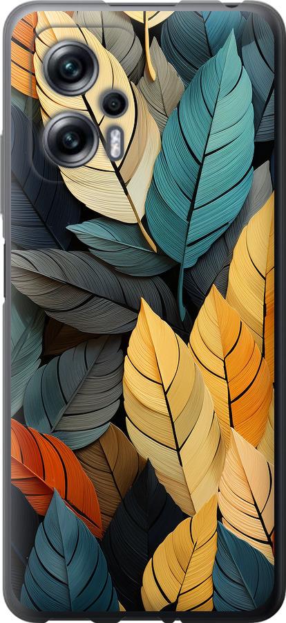 Чехол на Xiaomi Redmi Note 11T Pro Кольорове листя