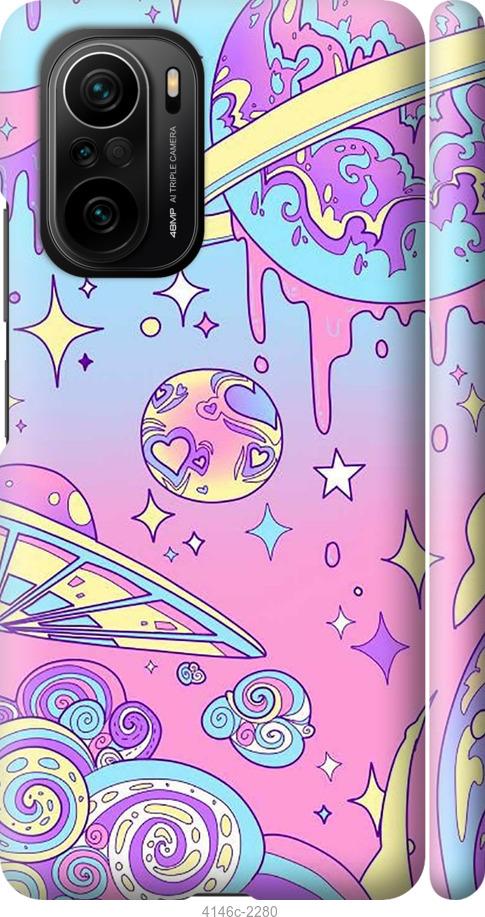 Чехол на Xiaomi Poco F3 Розовая галактика