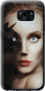 Чехол на Samsung Galaxy S7 G930F Взгляд женщины и кошки