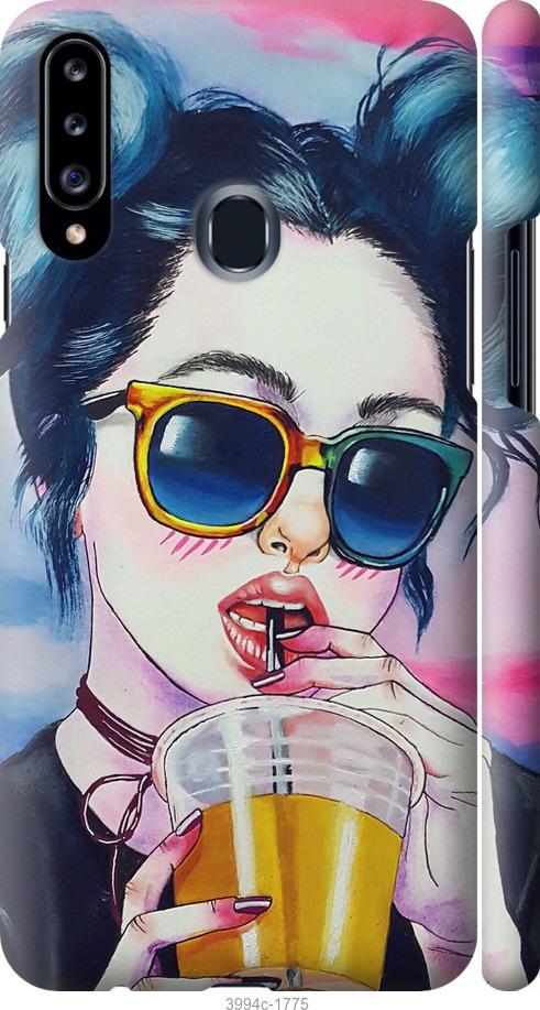 Чехол на Samsung Galaxy A20s A207F Арт-девушка в очках