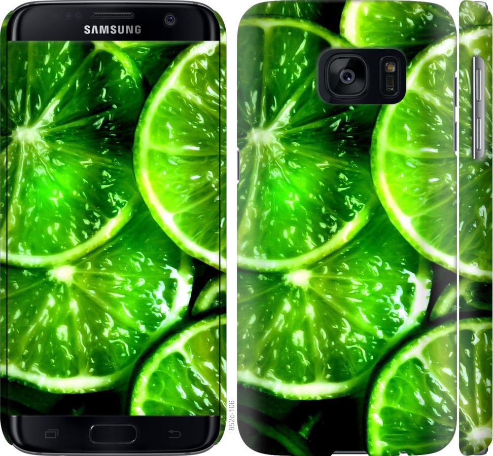 Чехол на Samsung Galaxy S7 G930F Зелёные дольки лимона