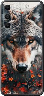 Чехол на Samsung Galaxy A05s Wolf and flowers