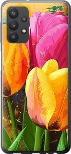Чехол на Samsung Galaxy A32 A325F Нарисованные тюльпаны