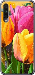 Чехол на Xiaomi Mi A3 Нарисованные тюльпаны