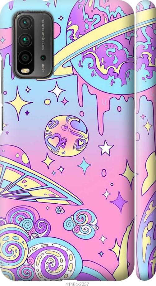 Чехол на Xiaomi Redmi 9T Розовая галактика