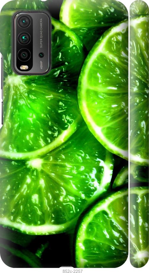 Чехол на Xiaomi Redmi 9T Зелёные дольки лимона