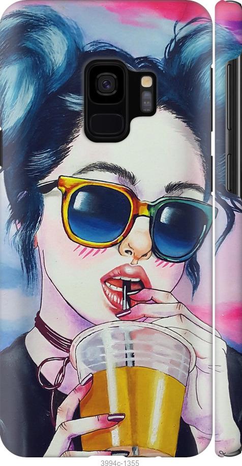 Чехол на Samsung Galaxy S9 Арт-девушка в очках